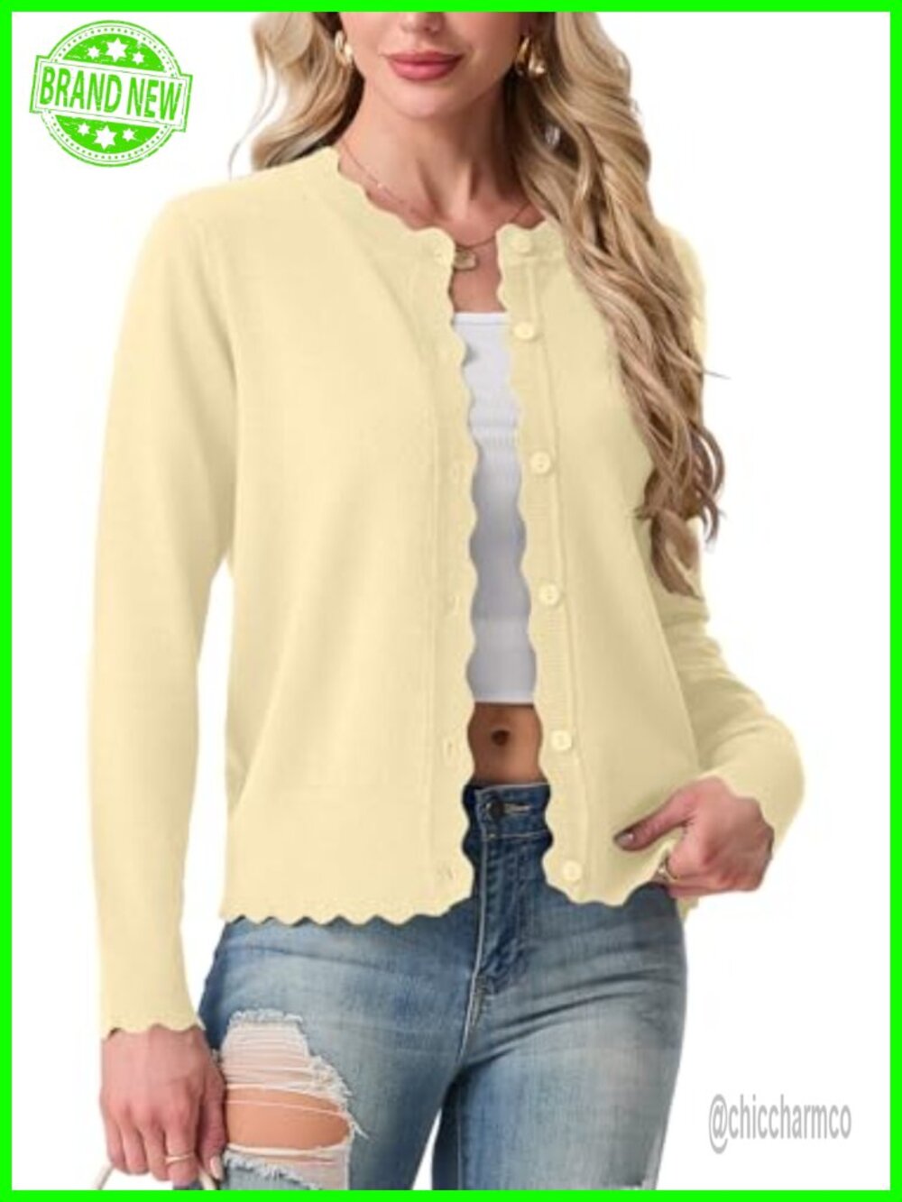 Women's Lightweight Knit Cardigan Sweater Button Up Long Sleeve